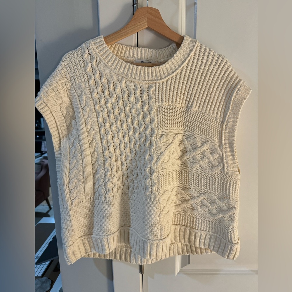 Madewell Patchwork Sweater Vest -L